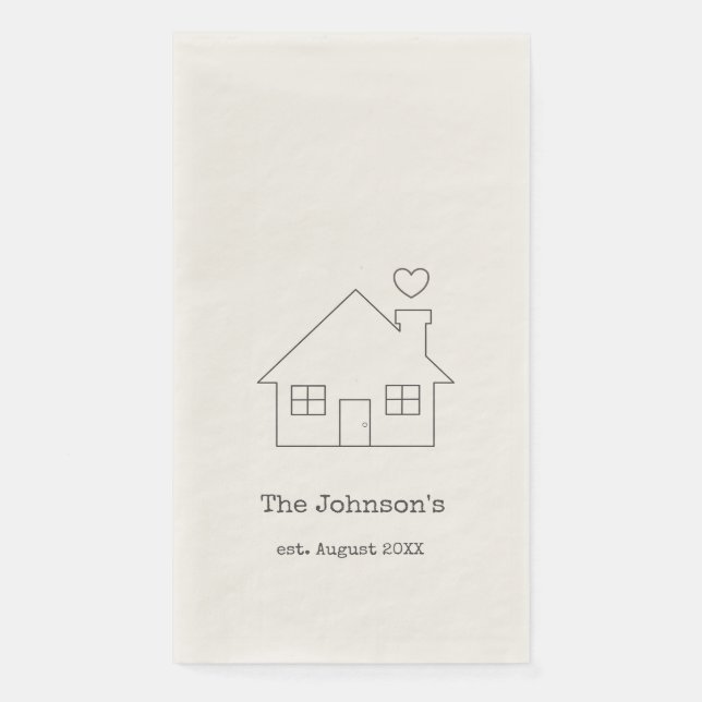 Custom new family home paper   napkin (Front)