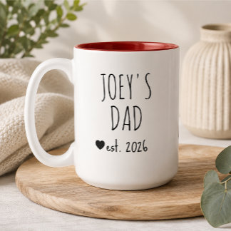 Custom New Father Gift From kid Two-Tone Coffee Mug