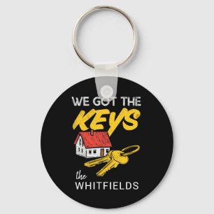 Custom New Home Owners Matching Housewarming Party Key Ring