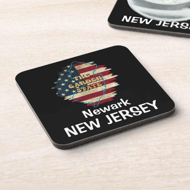 Custom New Jersey State Beverage Coaster (Left Side)