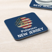 Custom New Jersey State Beverage Coaster