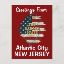 Custom New Jersey State Holiday Postcard