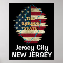 Custom New Jersey State  Poster