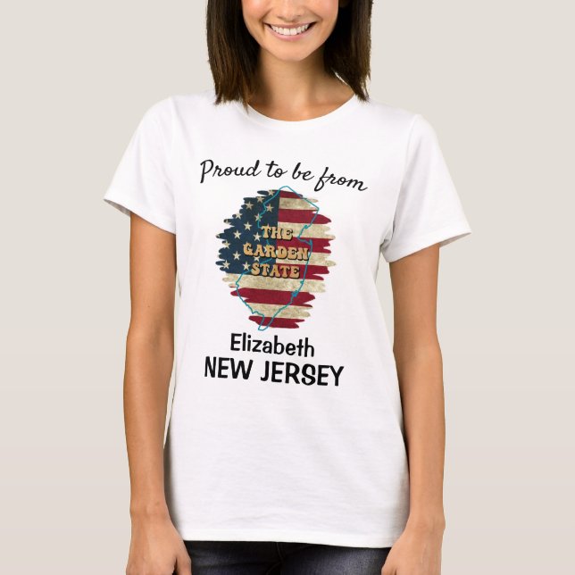 Custom New Jersey State T-Shirt (Front)
