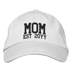 Custom New Mum Established Mother Est Year Mummy Embroidered Hat