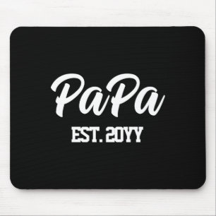 Custom New Papa Est Year Father Personalized Gift Mouse Pad