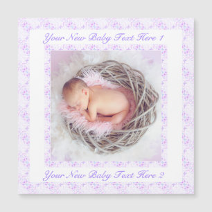 Custom New Parents Lilac Pink Baby Girl Photo Gift