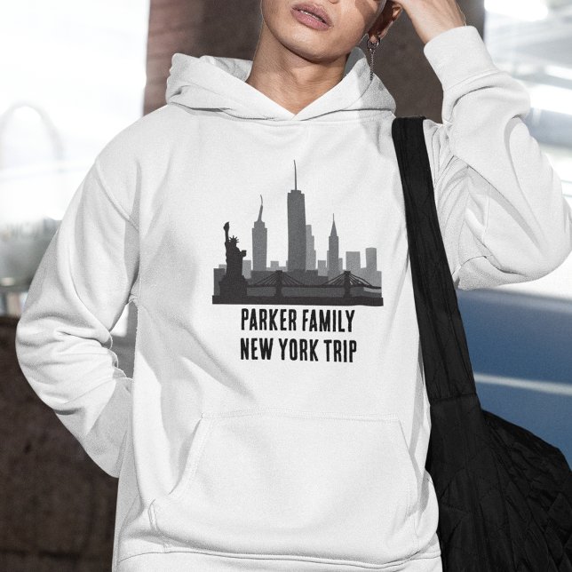 Custom New York Trip Skyline Statue of Liberty Hoodie (Creator Uploaded)