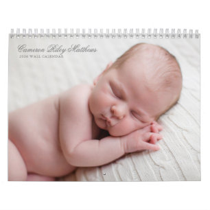 Custom Newborn Add Your Own Baby Photo 2025 Wall Calendar