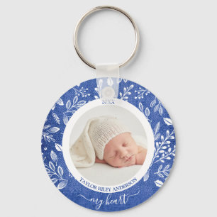 Custom Newborn Photo Key Ring