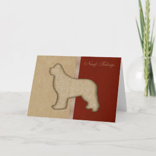 Custom Newf-Tidings Antique Card