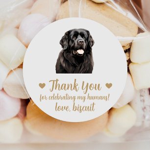 Custom Newfoundland Dog Wedding Favour Stickers
