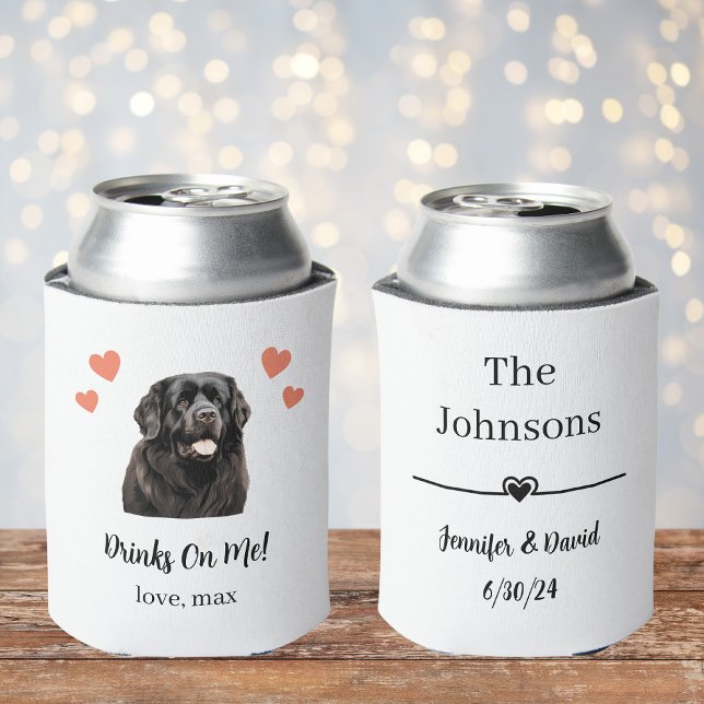 Custom Newfoundland Pet Wedding Can Cooler (Creator Uploaded)