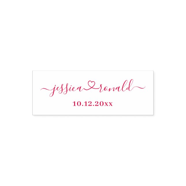 Custom Newlyweds and Wedding Date Pre Inked Stamp (Design)