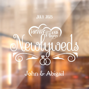 Custom Newlyweds Forever & Always Window