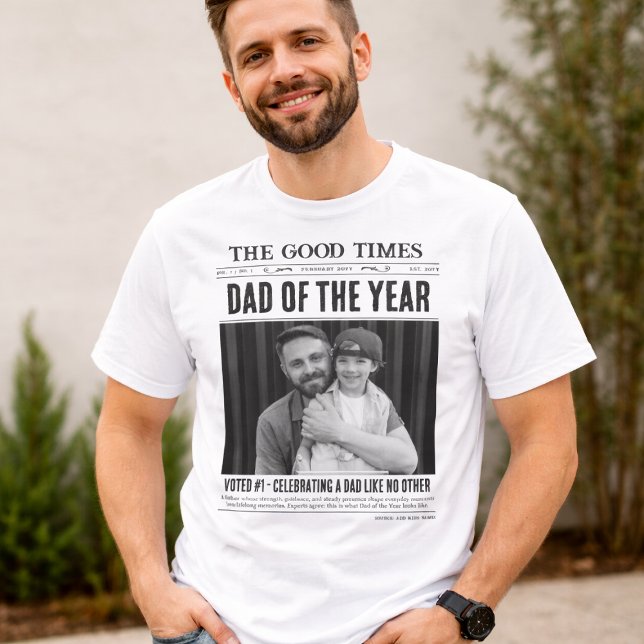 Custom Newspaper Shirt, Dad of the Year Gift, Dad T-Shirt (Custom Newspaper Shirt, Dad of the Year Gift, Dad T-Shirt)