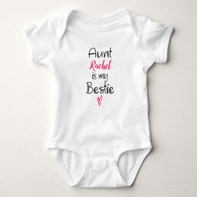 Custom Niece Gift from Aunt is my Bestie  Baby Bodysuit (Front)