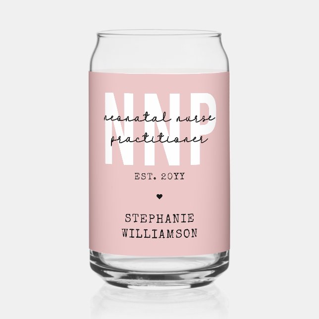 Custom NNP Neonatal Nurse Practitioner Can Glass (Front)