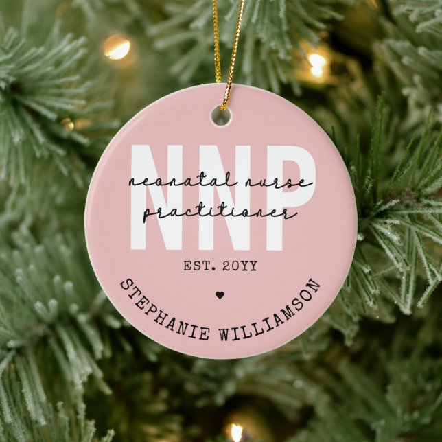 Custom NNP Neonatal Nurse Practitioner Ceramic Ornament (Tree)