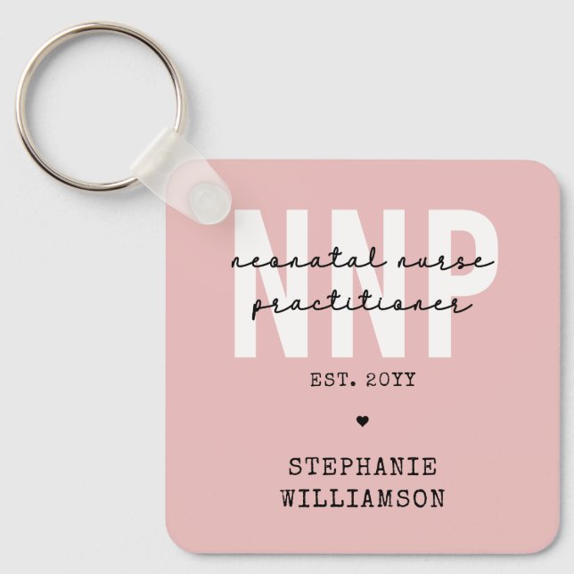Custom NNP Neonatal Nurse Practitioner Key Ring (Front)
