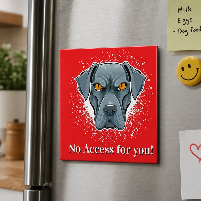 Custom No Access Dog Face Magnet (Creator Uploaded)
