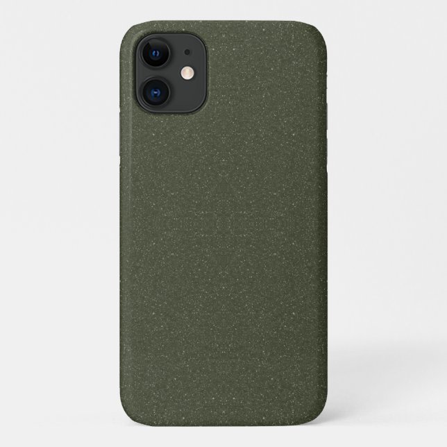 Custom Noise-Effect Moss Green iPhone 11 Case (Back)