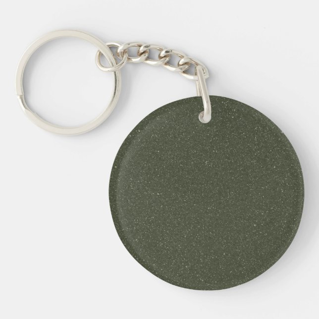 Custom Noise Texture Moss Green Acrylic Keychain (Front)