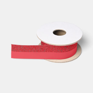 Custom Noise-Textured Tomato Red Ribbon Satin Ribbon