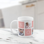Custom Nonna Grandmother 5 Photo Collage Coffee Mug<br><div class="desc">Create a sweet keepsake for grandma with this simple design that features five of your favourite Instagram photos,  arranged in a collage layout with alternating squares in pastel blush pink,  spelling out "Nonna." Personalise with favourite photos of her grandchildren for a treasured gift for Nonna.</div>