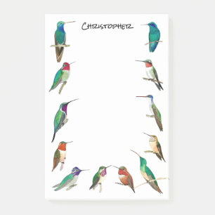 Custom North American Hummingbirds Post-it Notes