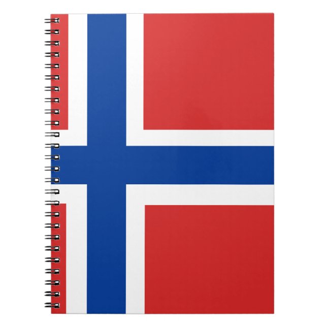 Custom Norwegian Flag (Norske Flagg) Notebook (Front)