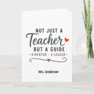 Custom Not Just A Teacher Guide Mentor Leader Card