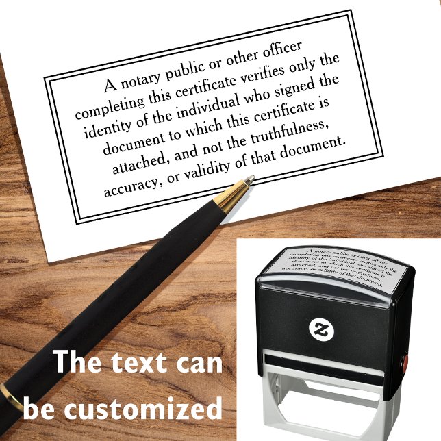 Custom Notary Public Disclaimer Statement Self-inking Stamp (Creator Uploaded)