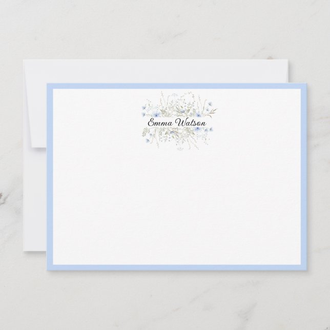 Custom Note Card-Floral Bouquet Card (Front)