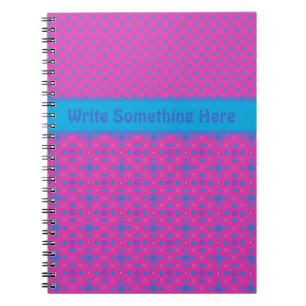 Custom Notebook: Magenta and Blue: Polkas Dots Notebook