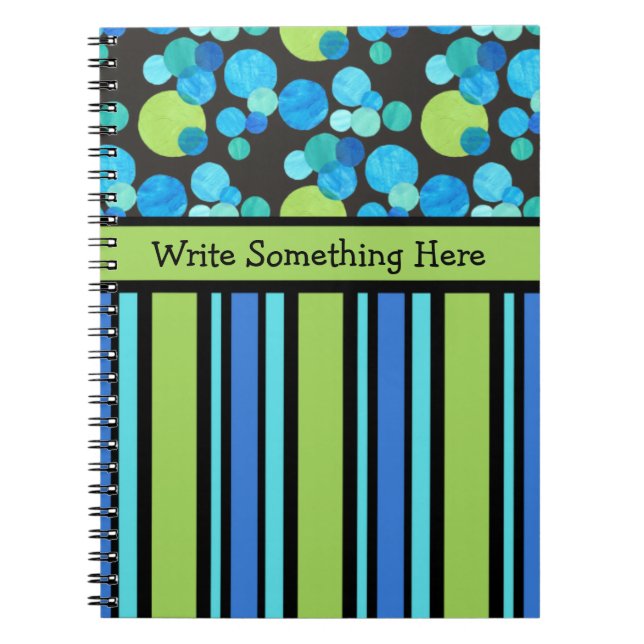 Custom Notebook: Mix'n'Match Chevrons, Polka Dots Notebook (Front)