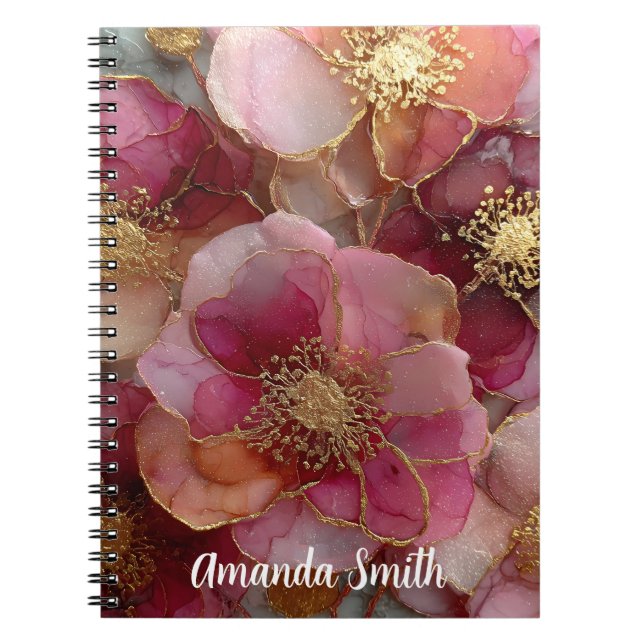 Custom Notebook with Flores Design Name (Front)