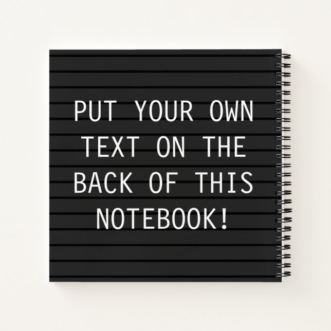 CUSTOM Notebook with LETTERBOARD School (Back)