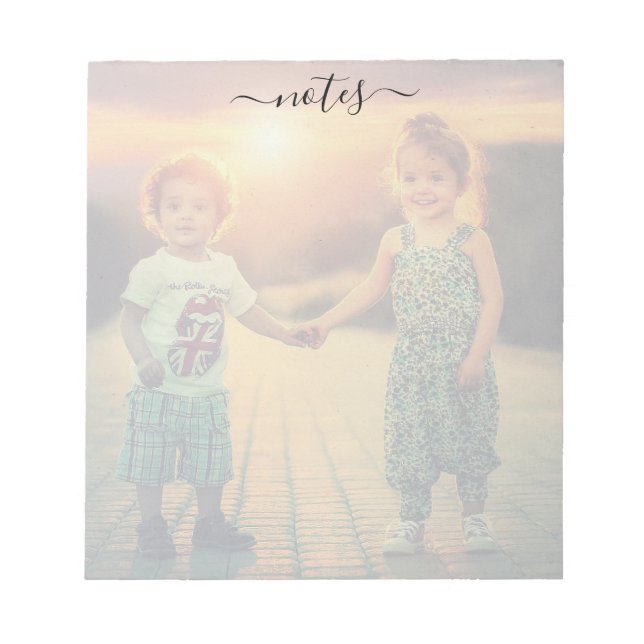 Custom Notes Trendy Family Photo Notepad  (Front)
