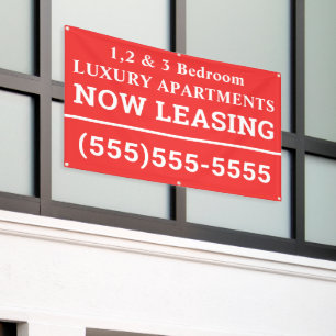 Custom Now Leasing Banner