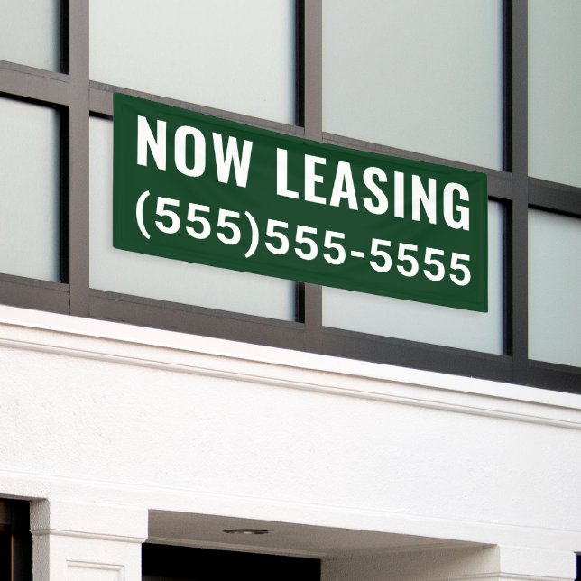 Custom Now Leasing Banner (Outside Building)