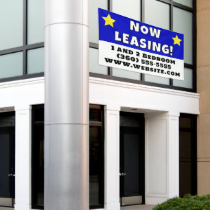 Custom Now Leasing Banner