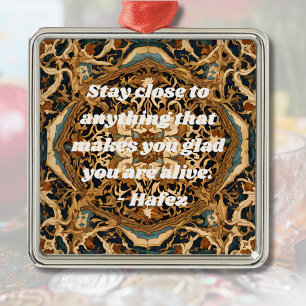 Custom Nowruz Persian New Year Gift Khatam Art Metal Ornament