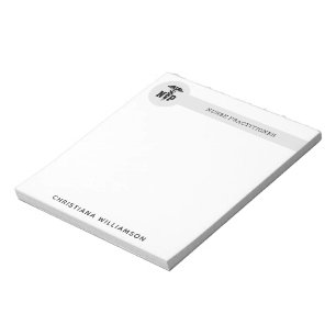 Custom NP Nurse Practitioner Graduation Caduceus Notepad