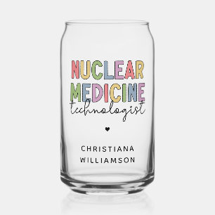 Custom Nuclear Medicine Technologist CNMT Gifts Can Glass