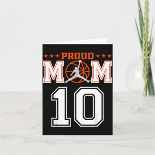 Custom Number 10 Proud Basball Mum Personalised Card