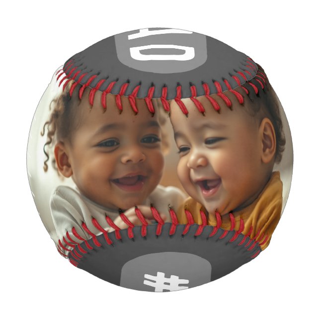 Custom Number 1 Dad Photo Baseball (Front)