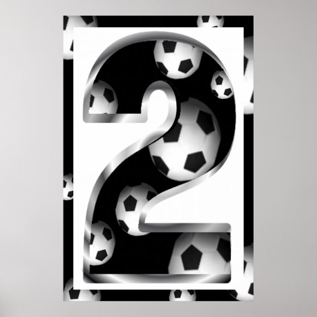 Custom Number 2 Soccer Poster (Front)