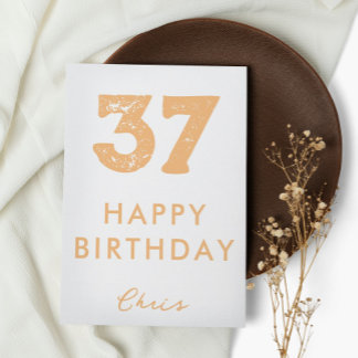 Custom Number Birthday Card