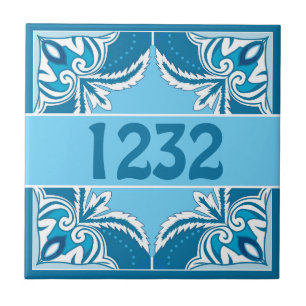 Custom number Blue and white Porto Azulejos, Ceram Ceramic Tile